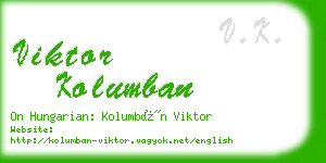 viktor kolumban business card